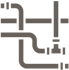 Utility canals coastal icon